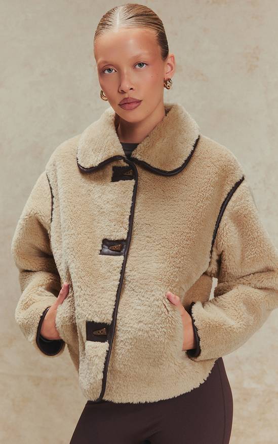 Chaqueta Borg Beige