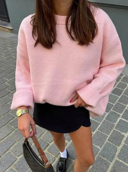 Jersey de Punto Rosa Oversize