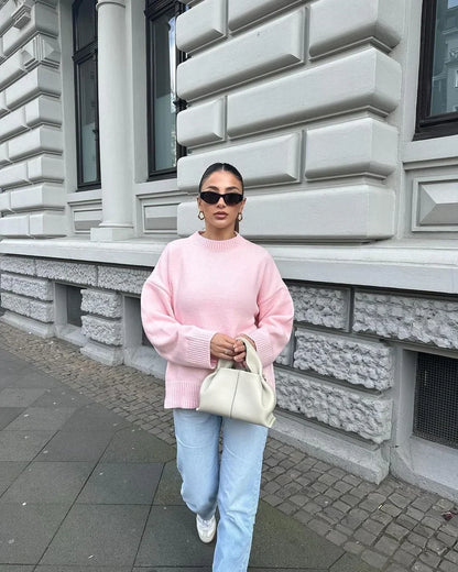 Jersey de Punto Rosa Oversize