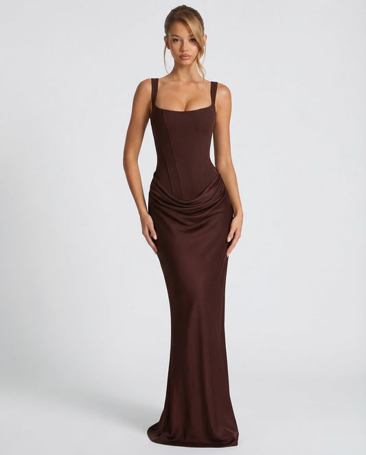Vestido Largo con Corsé Marea del Valle