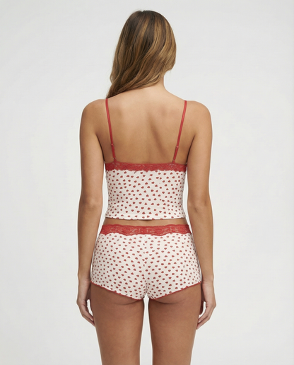 Pijama de Corazones con Encaje