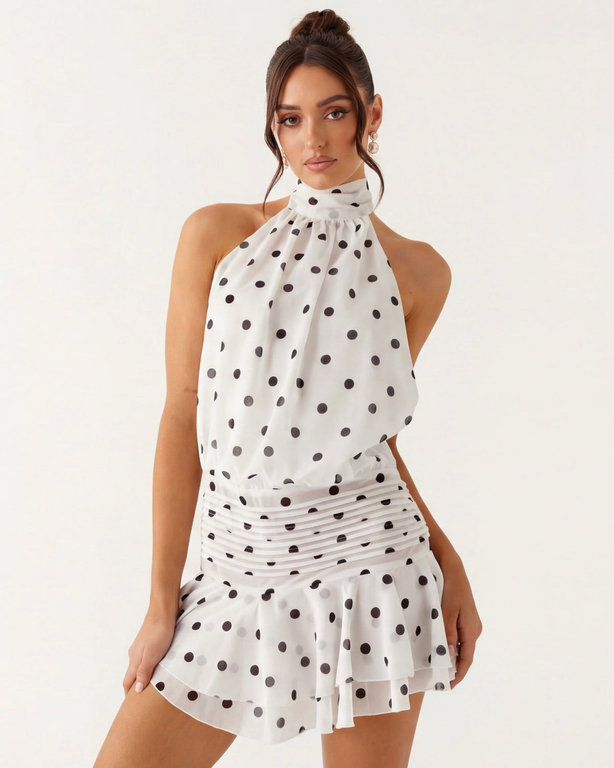 Vestido Corto Halter Jazmín de Primavera