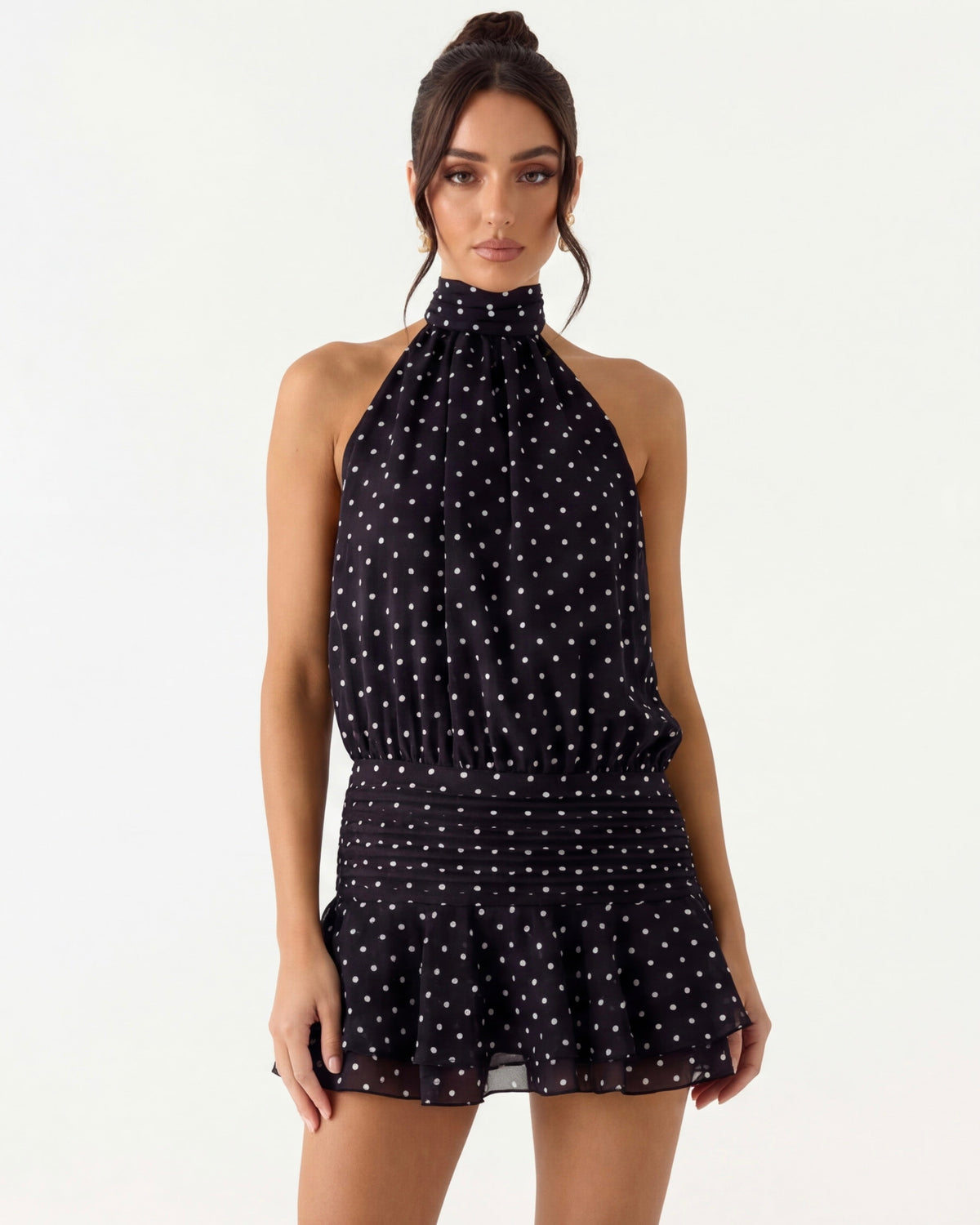 Vestido Corto Halter Jazmín de Primavera