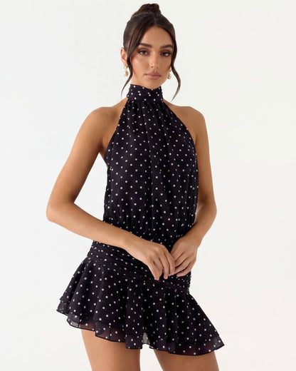 Vestido Corto Halter Jazmín de Primavera