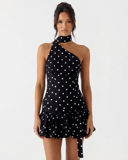 Vestido Corto Halter Flora de Primavera