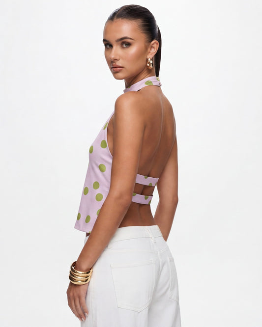 Top de Satén Halter Valle del Sol
