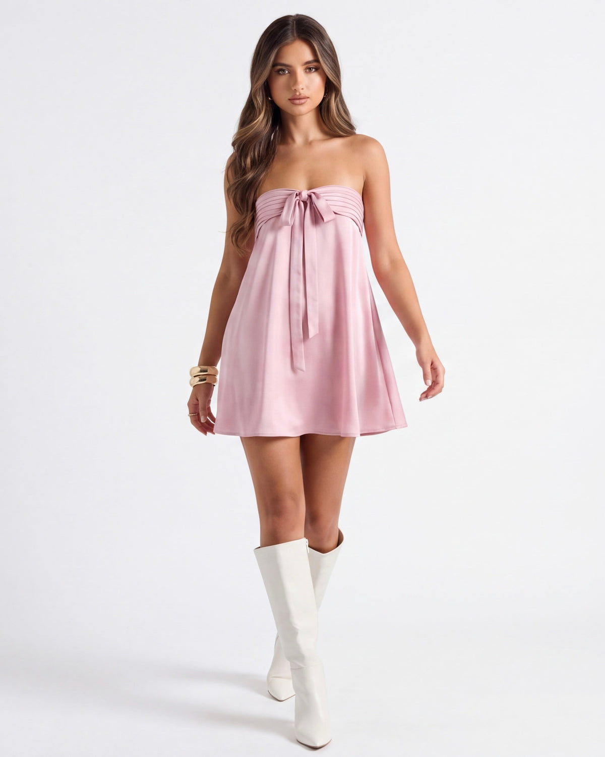 Vestido Corto sin Tirantes Sol del Valle