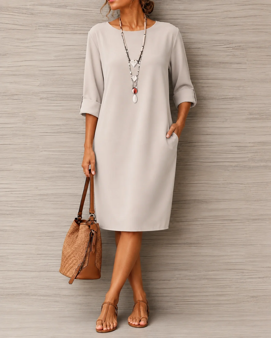 LANIRA | Vestido Midi Efecto Estilizador