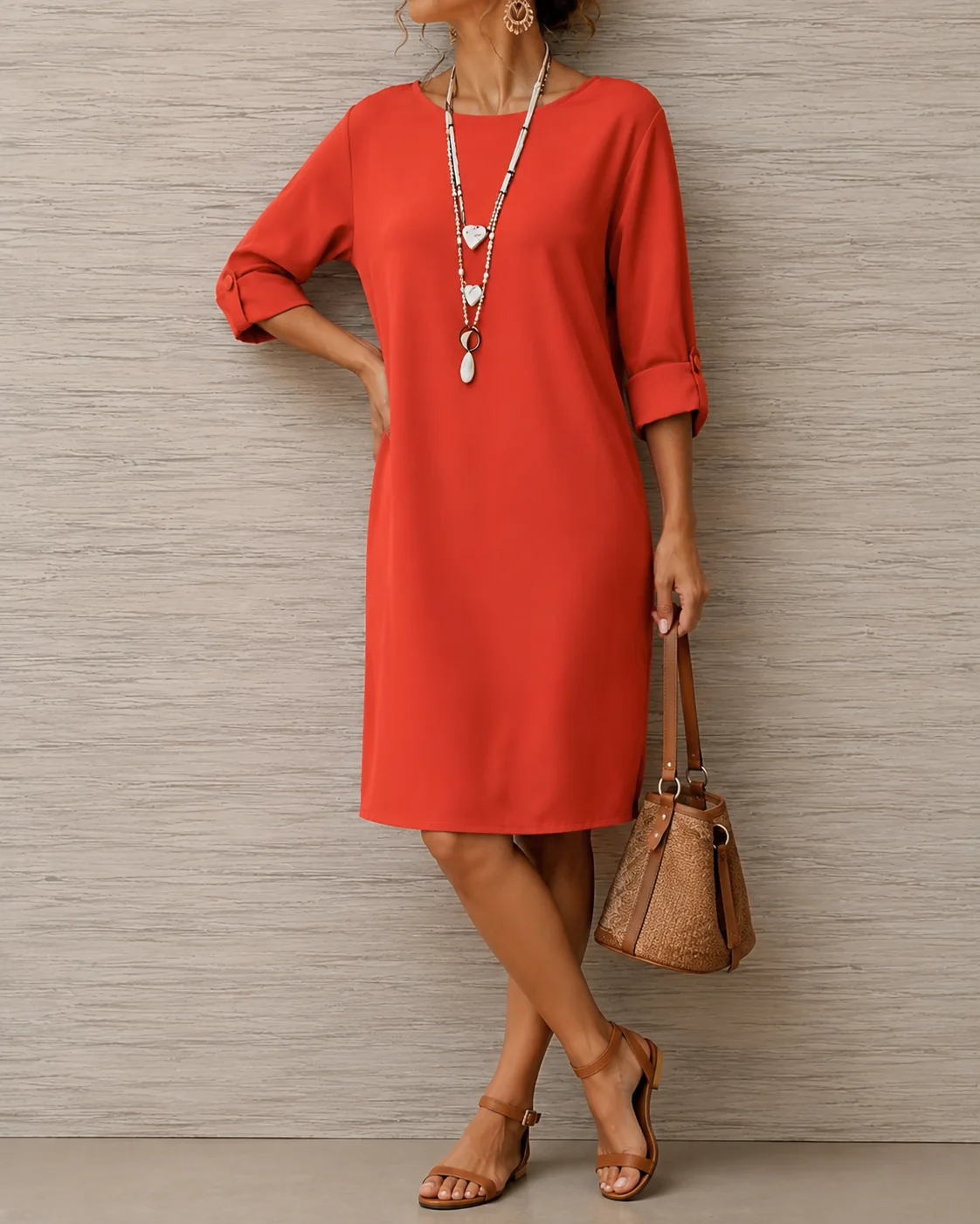 LANIRA | Vestido Midi Efecto Estilizador