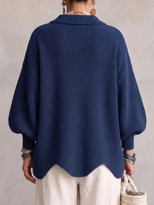 Cárdigan Iolanthe con Cuello y Botones Metálicos