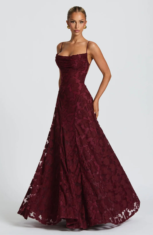 Vestido Largo Floral con Corsé Luz de la Estrella