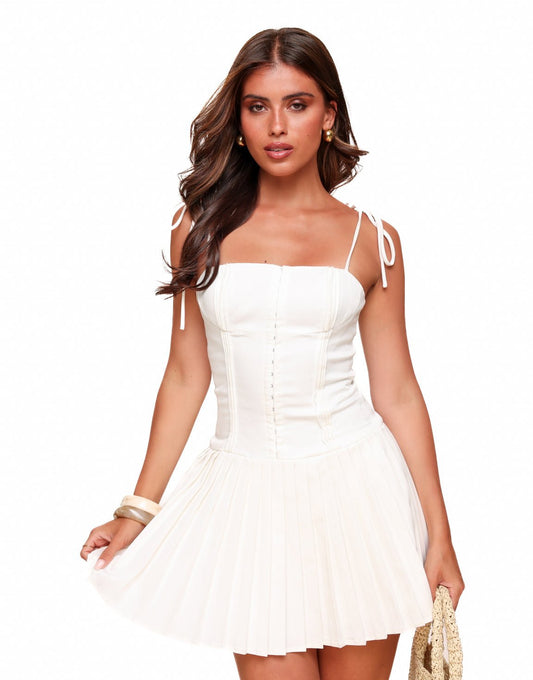 Vestido Corto con Corsé Verano de Primavera